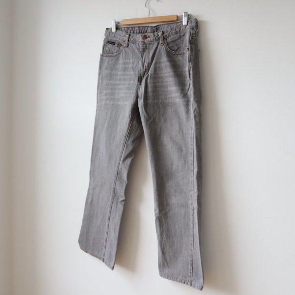 Calvin Klein Grey Bootcut Jeans, Size 33 - Picture 2 of 16